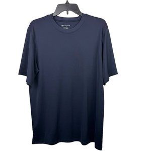 Champion Shirt Mens Large Navy Blue Short Sleeve Crewneck Double Dry Activewear